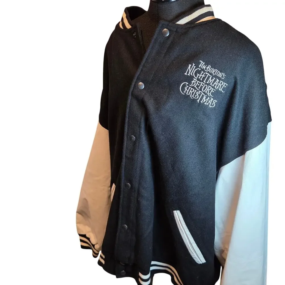 Disney Direct Nightmare Before Christmas Wool Leather Letterman Jacket XXL Jack